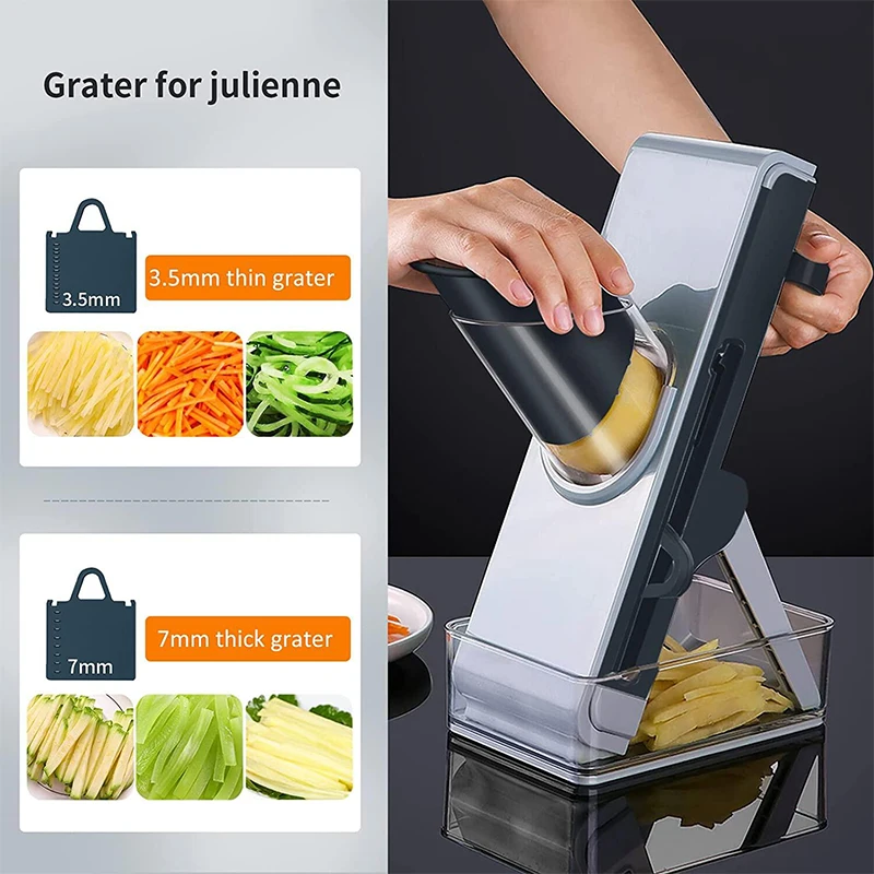 Kitchen Gadgets Safe Slice Mandoline Slicer Kitchen Plastic Multi-slicer Vegetable Cutter Mandoline Slicer