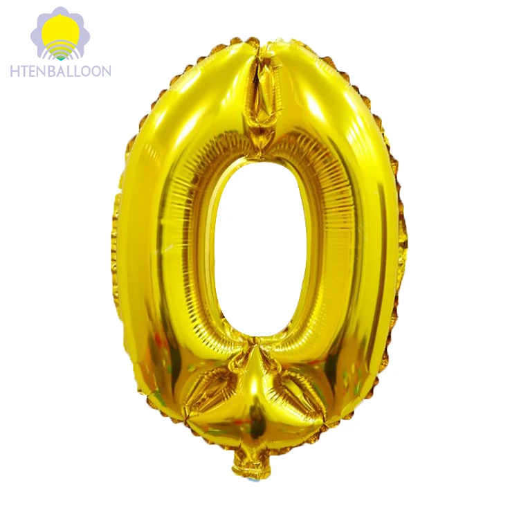 40inch Party Supplies Happy Birthday Balloons Large 0-9 Gold&silver Foil Number Balloon