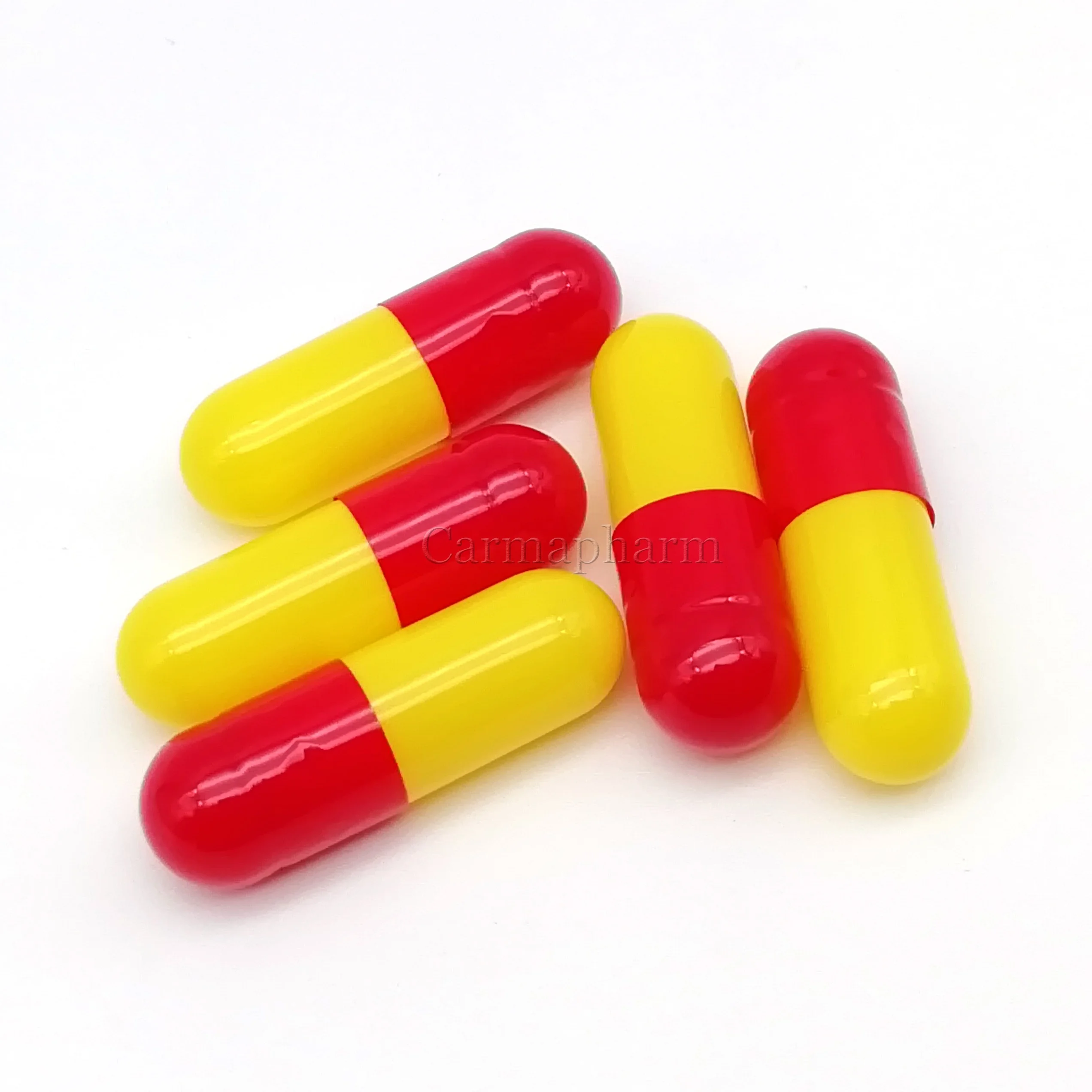 Orange Halal hard gelatin empty capsule shells size 0