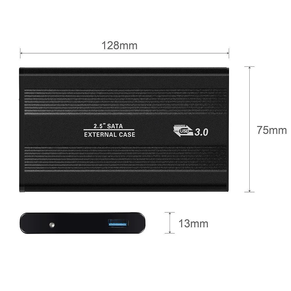 Aluminum 2.5 Inch SATA III to USB 3.0 5Gbps External HDD Enclosure Hard Drive Case SSD Box Support Hot Plug For Windows Mac