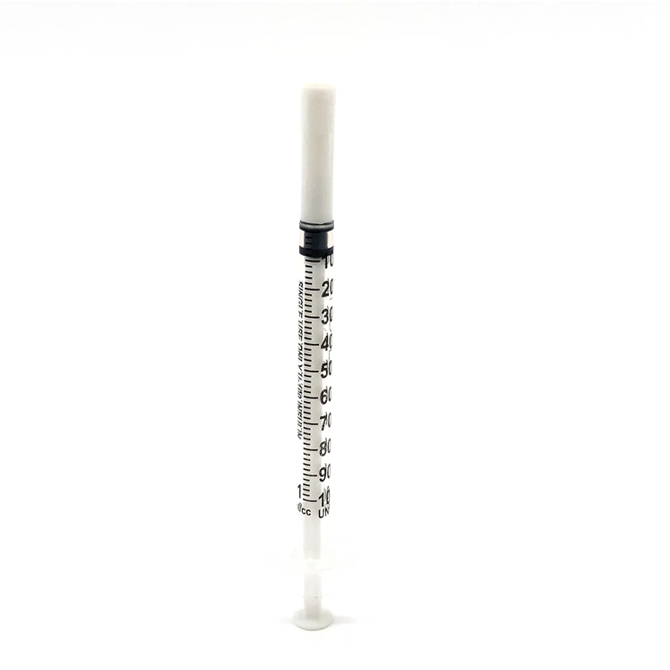 
1ml Colored Disposable Safety Insulin Syringe With Fixed Needle 