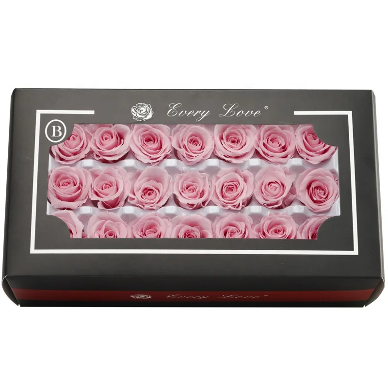 Wholesale High Quality 2-3cm Grade A-B Rose Head Stabilized Eternal Rose Head Preserved Rose Immortal Flower for Decora