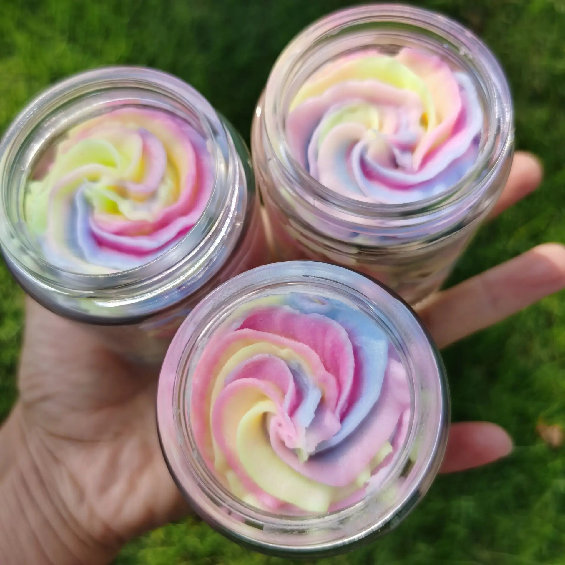 Custom Private Label Wholesale Mini Vegan Deep Moisturizing Organic Raw Shea Whipped Rainbow Body Butter