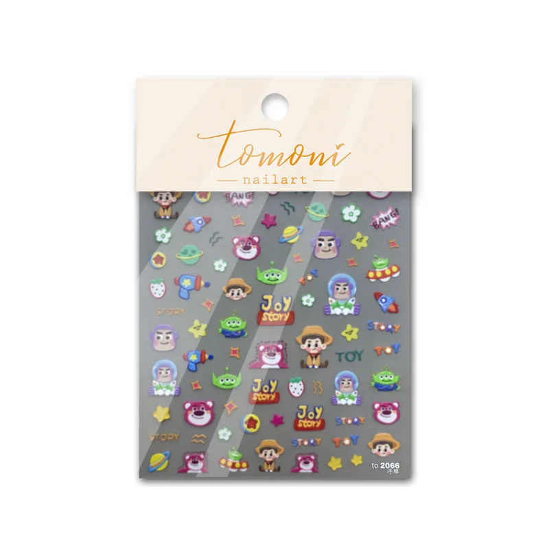 Missbloom Colorful Sunflower Cartoon Pattern Designers Nail Art Stickers 3D Nail Decals Decoration