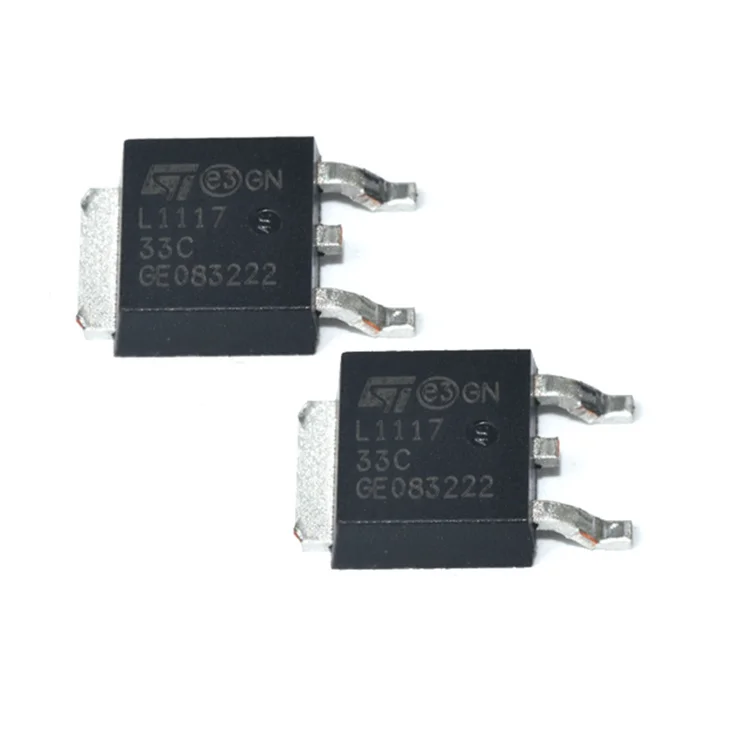 In Stock IC chips LD1117DT33CTR LDO Regulator Pos 3.3V 1.3A 3-Pin(2+Tab) DPAK T/R