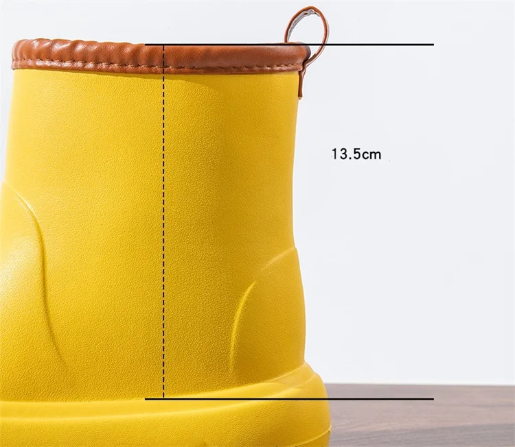 Pink Rain boots new outside wear thick bottom high top fashion non-slip waterproof rain shoes outdoor Four seasons rubber shoes