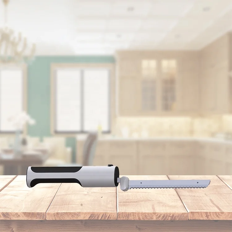 Rechargeable 8 Inch Kitchen Portable Electric Turkey Ham Bread Slicer Knives  Vegetables Cutting Knife with Two Blades