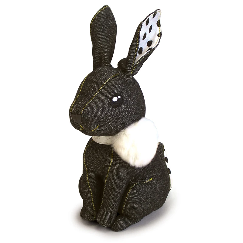 ENS Lifelike Black Rabbit Shape Kids Plush Toy