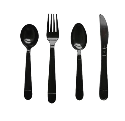 2022 Heavy Weight Eco Friendly Plastic PP/PS Disposable Spoon Fork Knife Set Flatware Set