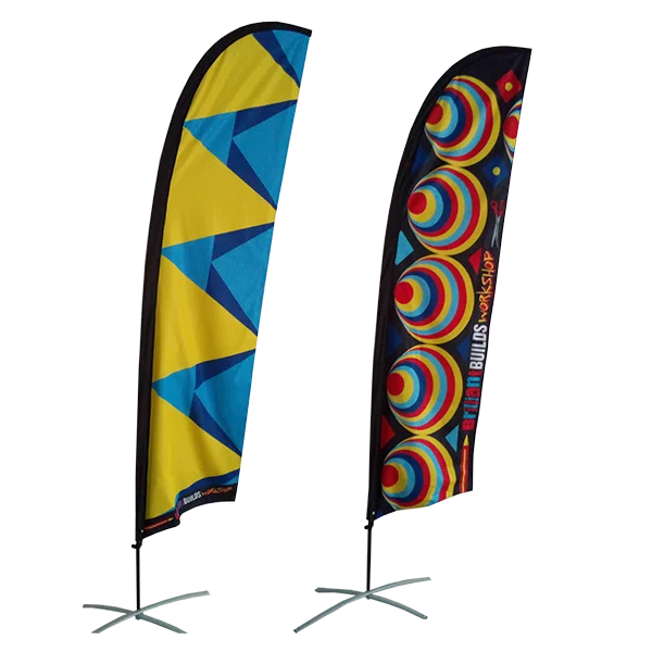 Wholesale beach flags banner promotional advertising outdoor custom feather flags