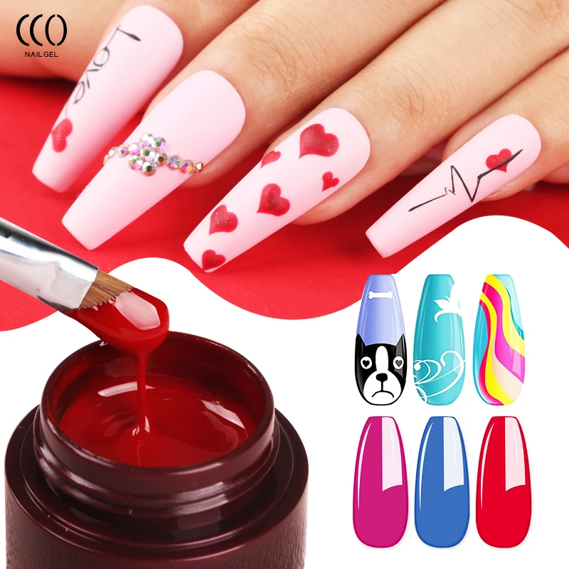 Free Sample Wholesale UV nail gel Supplier Design Soak Off Painting Color Nail Gel polish Lacquer Private Label