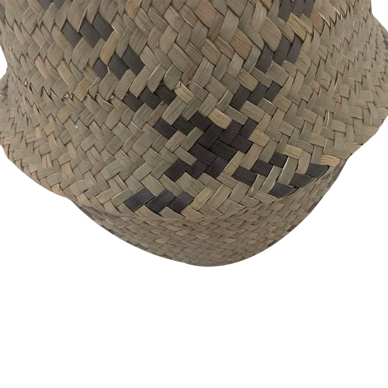 Customize Water Hyacinth Storage Basket With Wool Handles