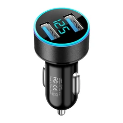 Car Charger Adapter 3.0 Portable USB Fast Charge Dual Ports