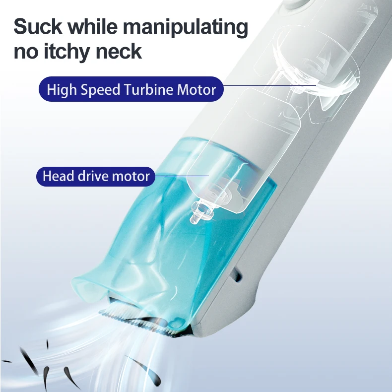 Professional Hair Clippers Waterproof Baby Hair Clippers Low Noise Vacuum and Suction Cordless Hair Clipper For Baby