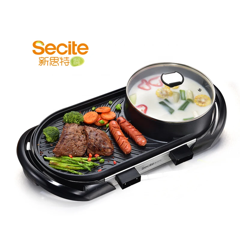 6 People Home Appliance Kitchen BBQ Electric Hot Pot and Grill