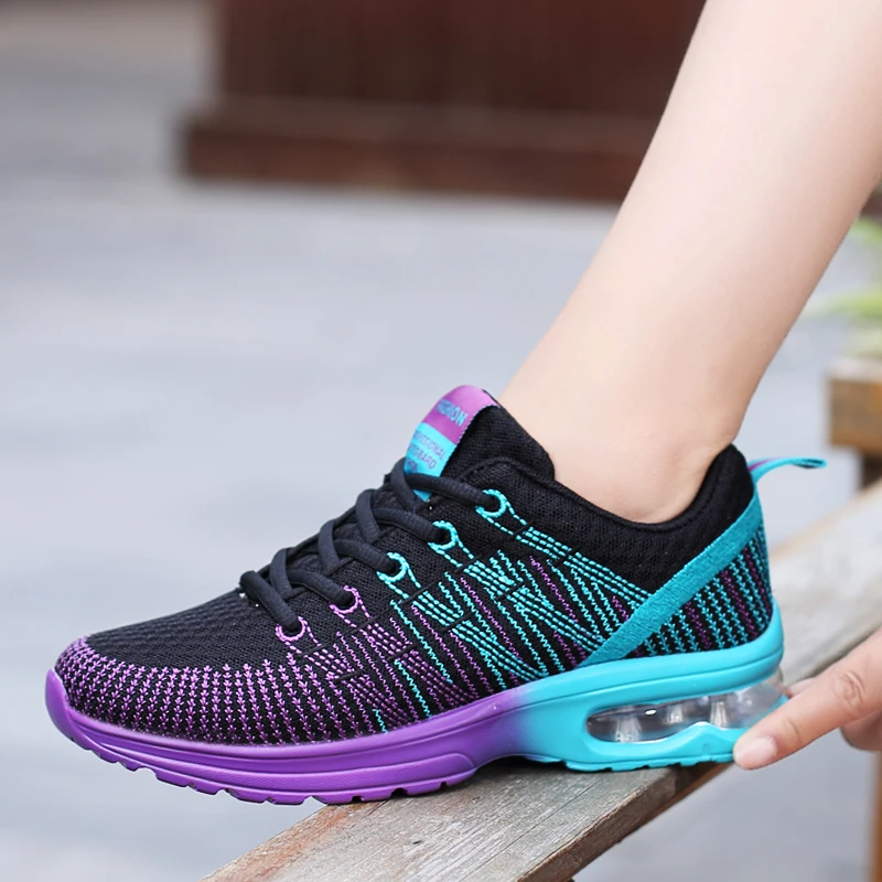 Women Tennis Athletic Fitness Shoes Breathable Trainers Shoes Plus Size Outdoor Casual Sport Shoes tenis feminino