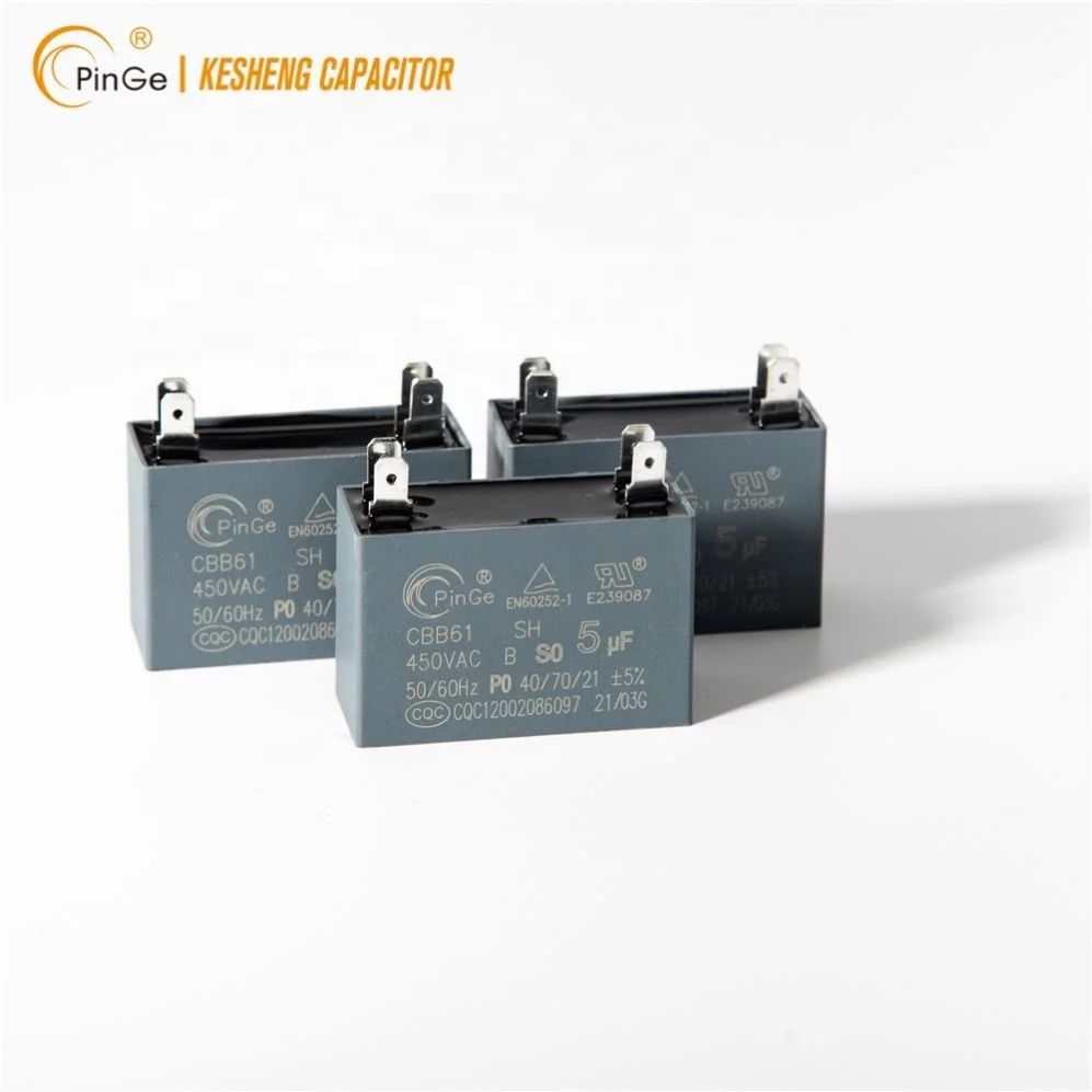 Fan motor run capacitor  1uF 450V CBB61 capacitor