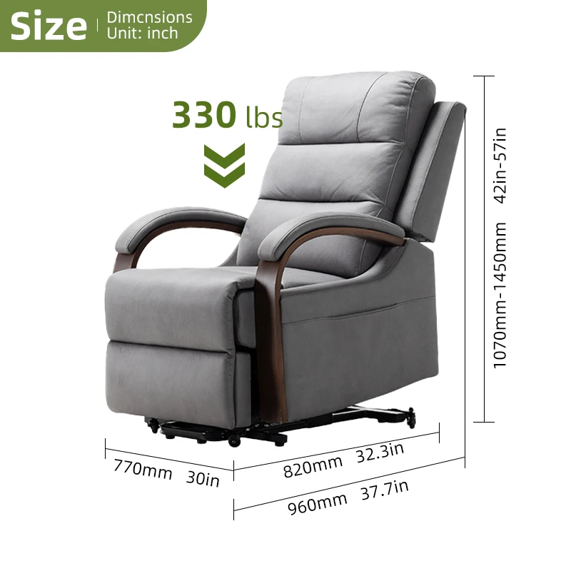 Tecforcare Elderly Recliner Lift Chair Luxury Electric Medical Sofa For Elderly Living Room Nursing Home Care Folding Chairs