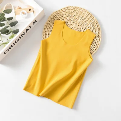 
High Quality 3-18 Years Children Vest Underwear Baby Unisex Seamless Dralon Kids Thermal Tank Top 