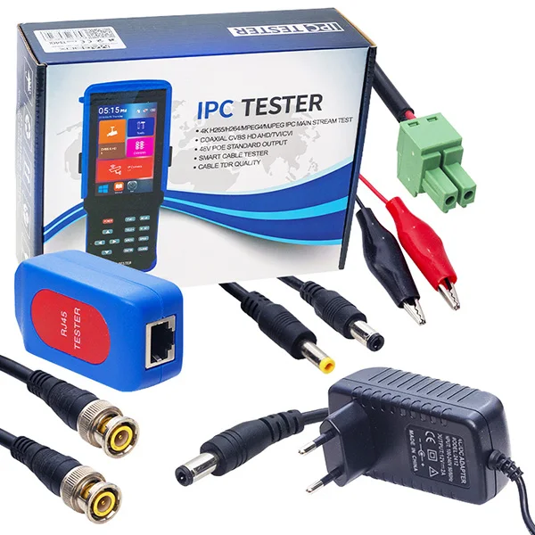 Magbox IP-AHD-ANALOG CCTV 4.3' Touch Screen 48V POE Camera Tester (SD Card- Wifi Support)