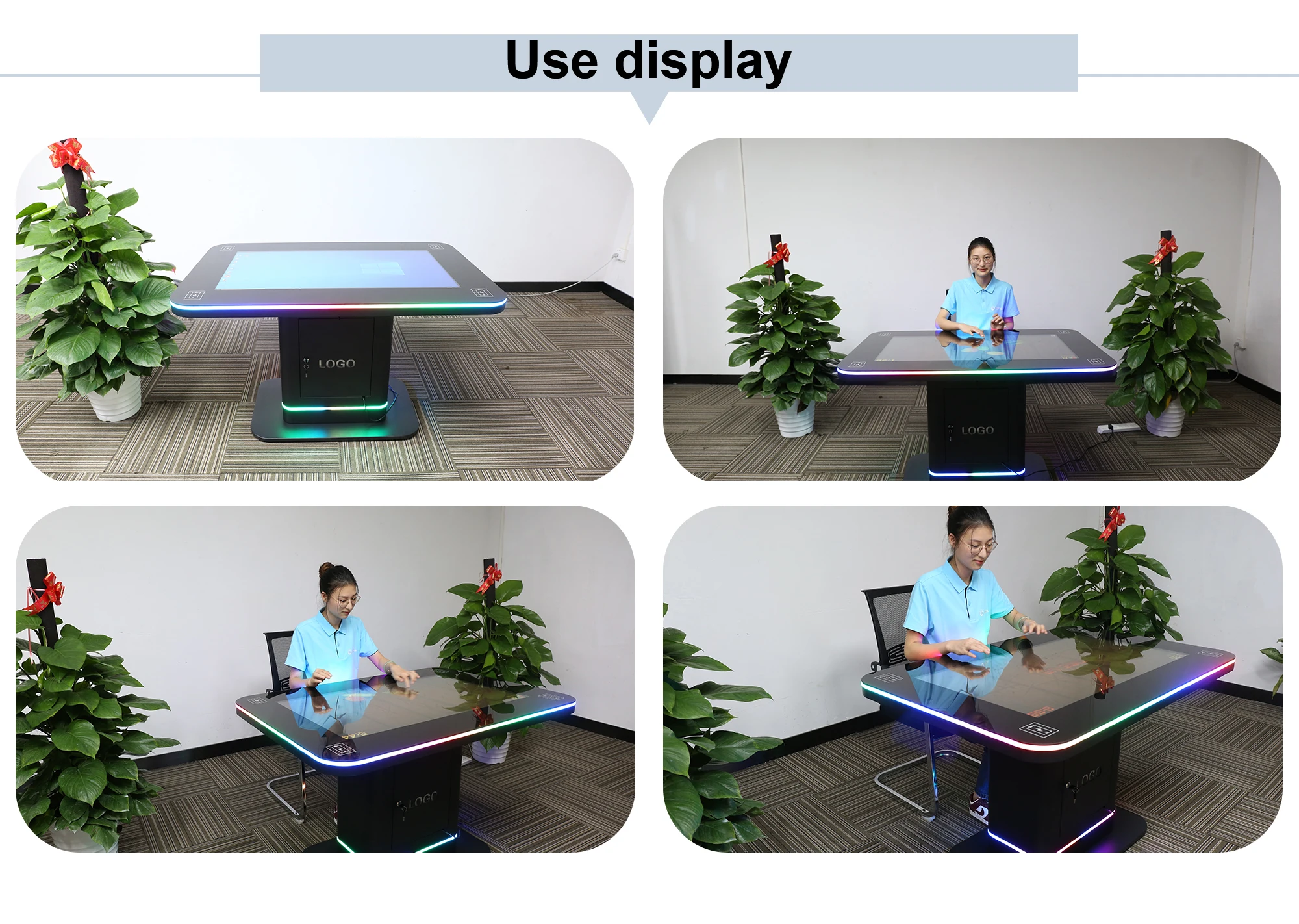43 inch Multi Touch Waterproof Interactive LCD Screen Coffee Smart Game Table With Touch For Mall Restaurant