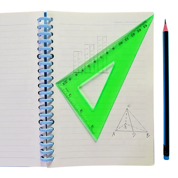 Customized 8 Inch Plastic Math Geometry Tool Ruler Set  4 Pcs Geometry Plastic Ruler Set