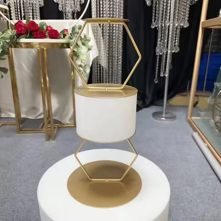 Cross-border hot-selling wedding supplies decorative ornaments iron cake stand dessert table cake plate layered support frame