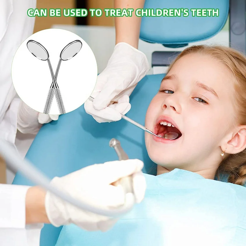 Drop shipping Hot Sell Stainless Steel Dental Instruments Long Dentist Mouth Mirror