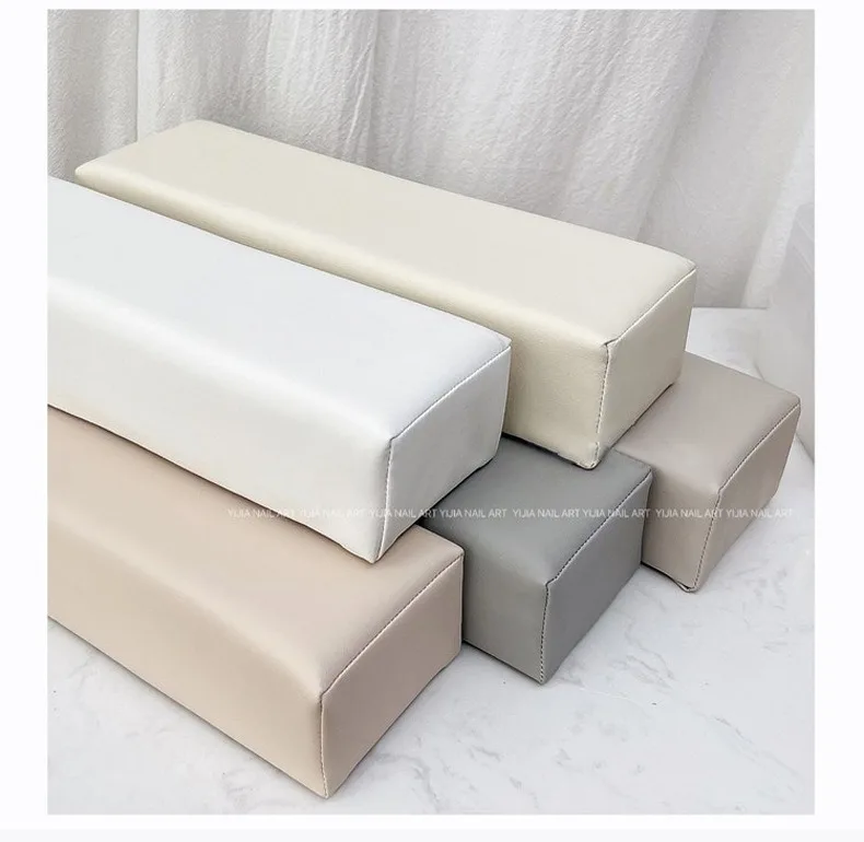 Cream Nail Hand Pillow Hand Cushion Set Dust and Stain Proof Leather Table Cushion Tool for Nail Shop
