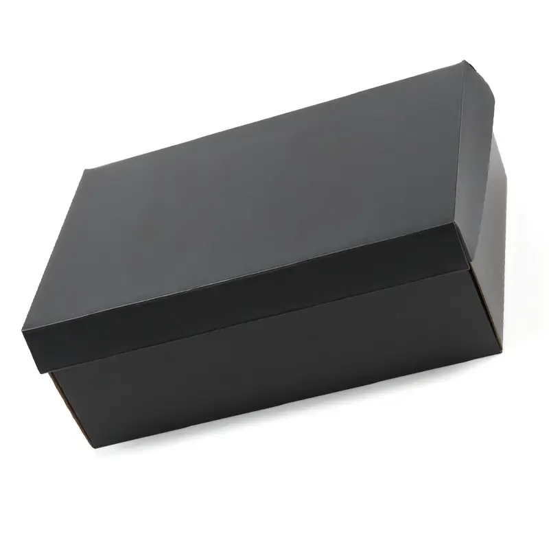 Luxury customized logo printing shoe storage boxes Larger size black sneaker shoe boxes with your customized logo
