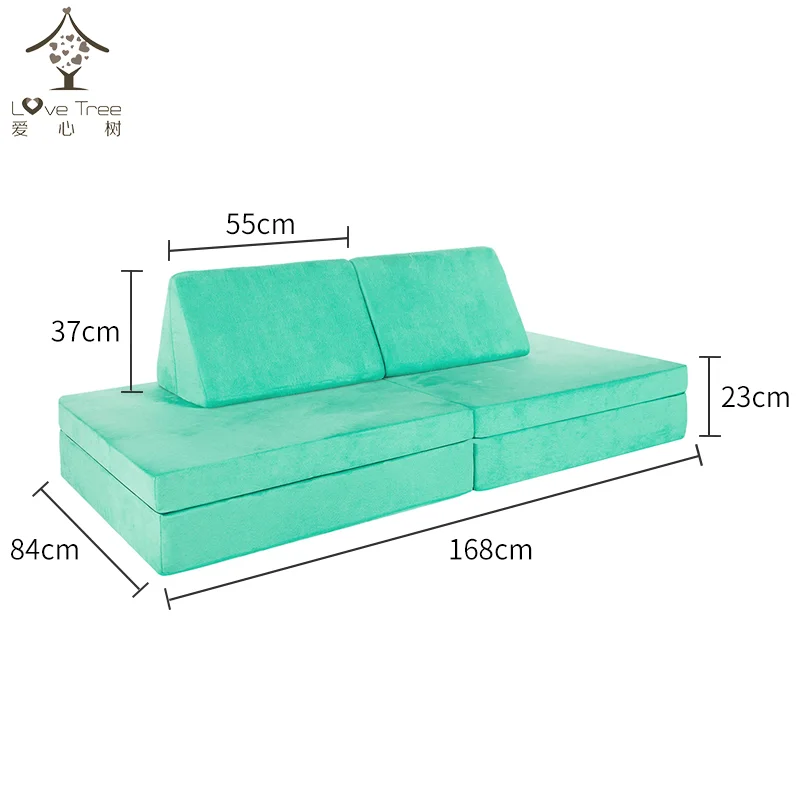 Lovetree Hot Selling Kids Baby Comfy Flip Out Soft Play Mat Couch Sofa Foam Magnetic
