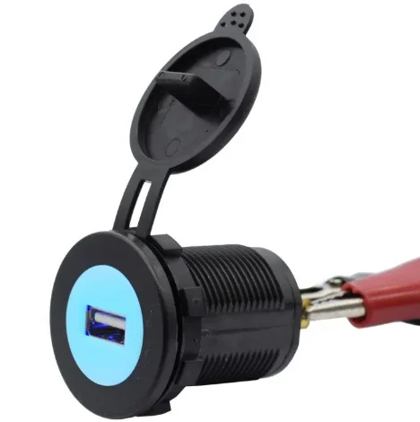 DC 12V Output 5V 2.1A round white core Single USB Charger Socket for Car Boat Marine Motorcycle Mobile RV ATV