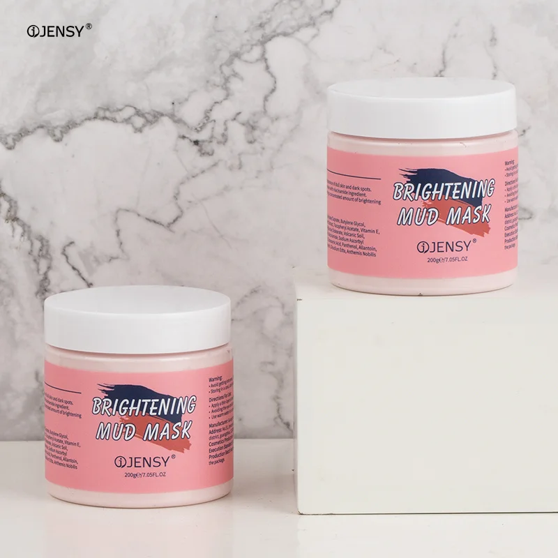 Натуральная Органическая Очищающая маска для ухода за кожей с индивидуальным логотипом от производителя увлажняющая осветляющая отбеливающая из розовой глины