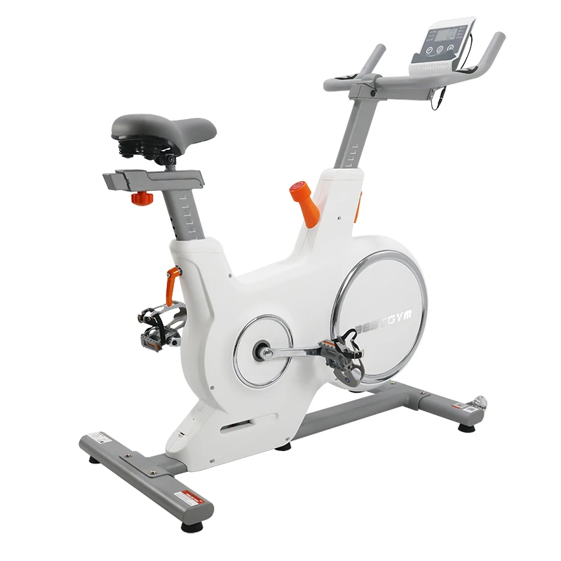New white 5kg flywheel belt 3pcs crank with the strong frame home use energym  adult exercise bike