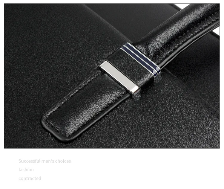 Luxury Genuine Leather Briefcase for Men Laptop Bag Male Business