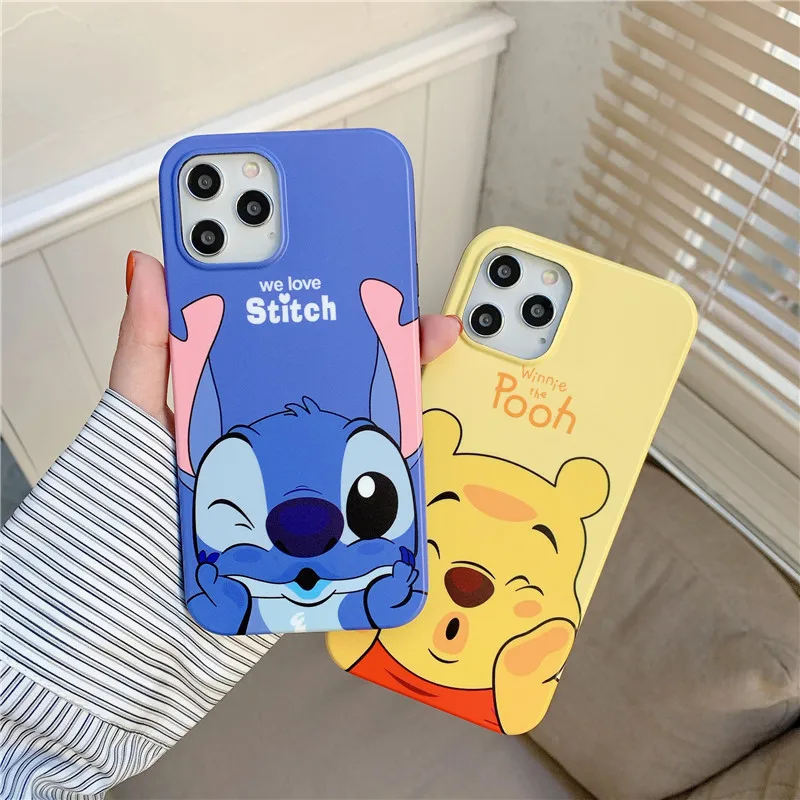 Anime Mickey Minnie mouse stitch Shockproof Phone Case For iPhone 12 Mini 12promax 11 XS X Cover free shipping