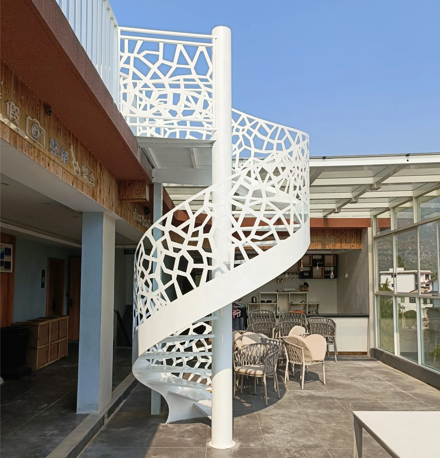 Cast Iron Used Outdoor Spiral Staircase External Spiral Stair Case Kit Stairway Modern Modular Steel Spiral Staircase