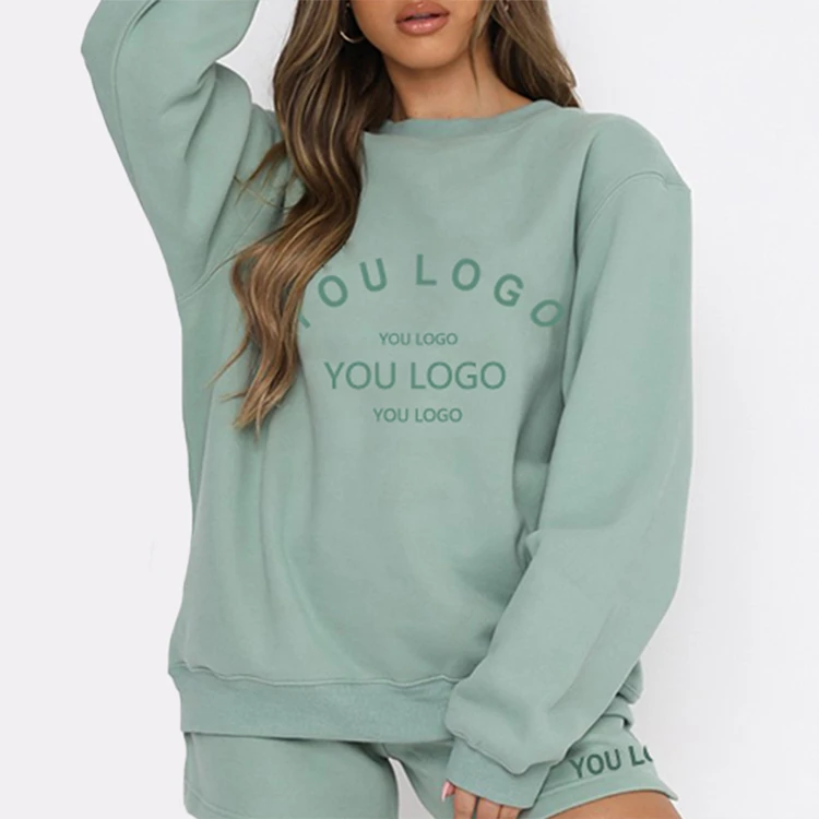 Sudadera Algodon Deportiva; Сезон весна-осень с круглым вырезом пользовательские флисовой куртки женские пот люкс рубашка изготовленным на заказ логосом пуловеры однотонные толстовки