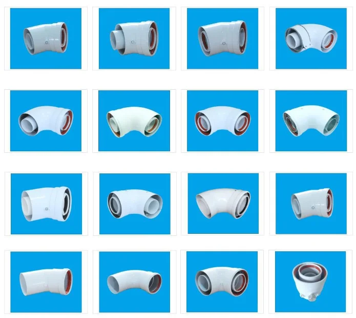 Gas Stove Coaxial Chimney Pipe Aluminum Venting Flue Extension Pipe 100/60 mm