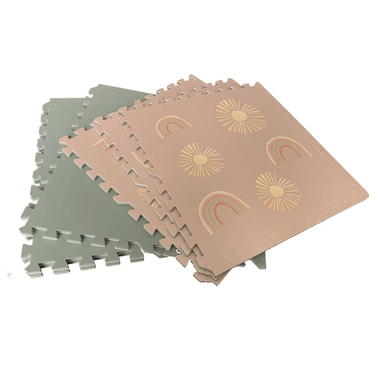 2021 Popular EVA Foam Puzzle Baby Play Stylish Mat Rainbow Design