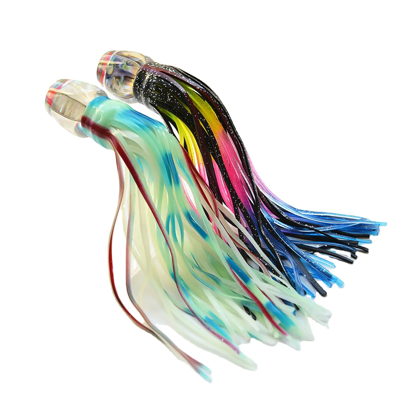 Новое поступление красочная юбка-Троллинг приманка из смолы двойная юбка для покачивания рек и озер