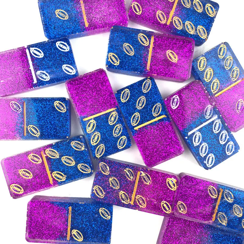 5683 Rugby domino silicone mold DIY crystal drop glue push brand nine resin mirror desk decoration mold