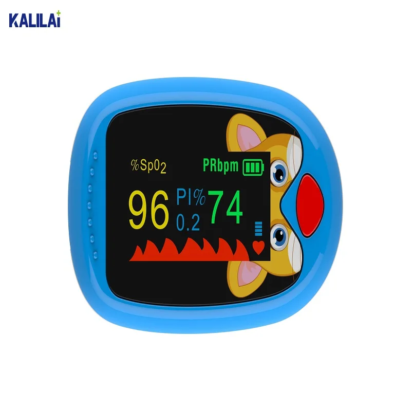 KALILAI  Finger Cute Pulse Oximeter Oxygen SPO2 Monitor for Children Kids