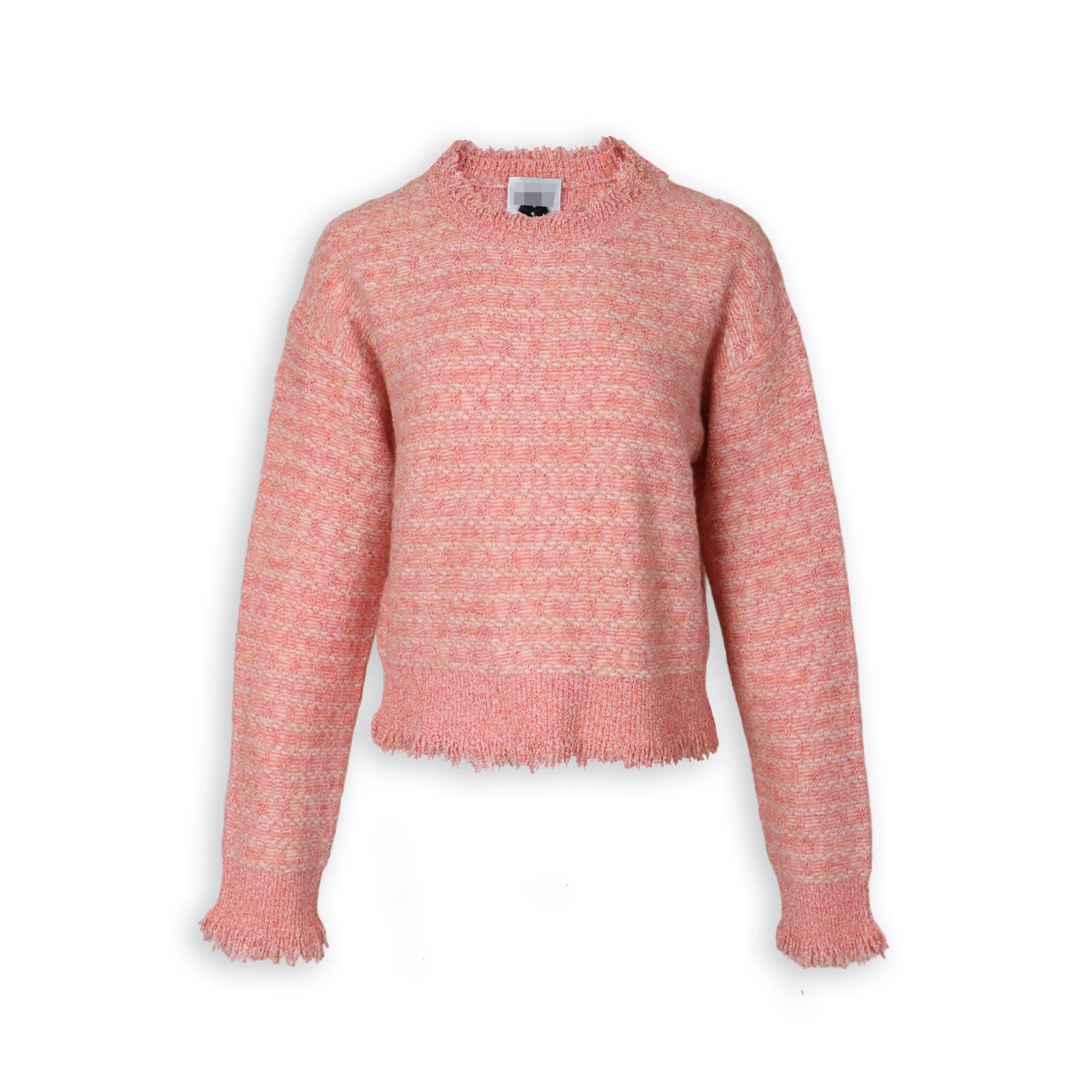 High End Special Design Tassel Long Sleeve Knit Pullover Sweater For Women