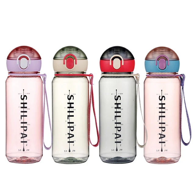 530ml BPA Free Tritan Eastman Copolyester Drinking Bottle Plastic Water Bottle Sports Bottle With Straw And Strap 1547T