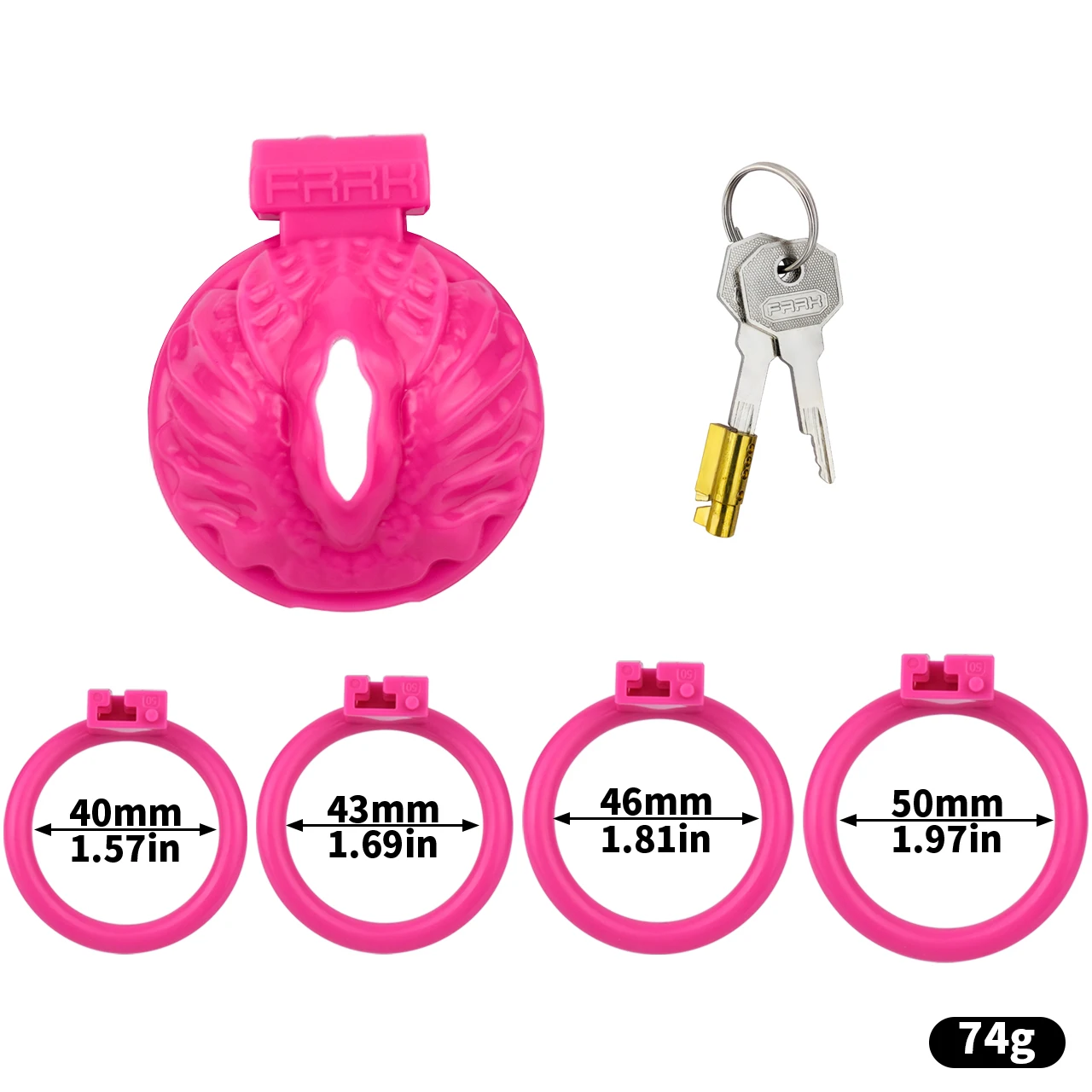 FRRK resin 3D penis cage male chastity device flat plastic cock cage penis lock chastity lock for beginner sex toys
