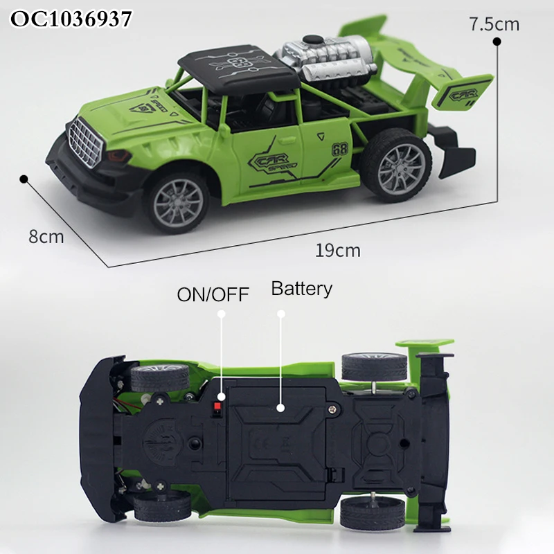 Hot selling cool 5CH rc kids remote control stunt car toy with mist spray