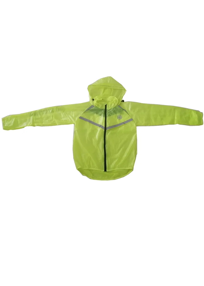 Breathable lightweight customer transparent 100% waterproof cycling rain jacket for sale