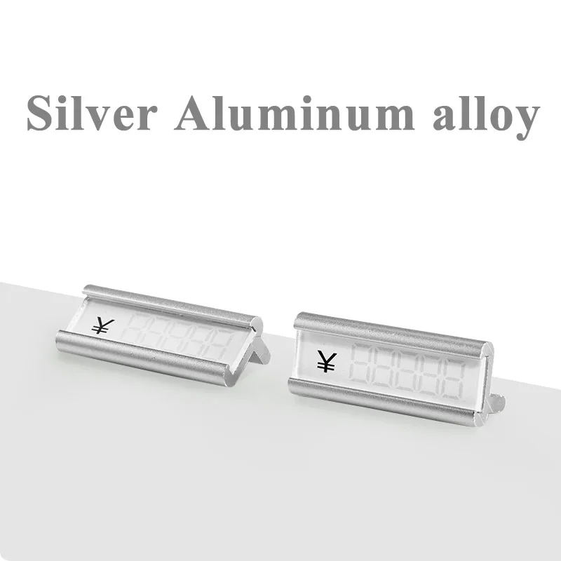 Mini store table top display sign stand jewelry watch trademark small digital metal price tag card holder