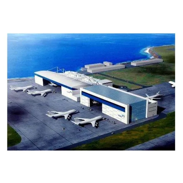 Вертолет из стальной конструкции прямого источника/ангар для самолетов с неподвижным крылом/гараж полиуретановой сэндвич-панелью или другой теплоизоляцией